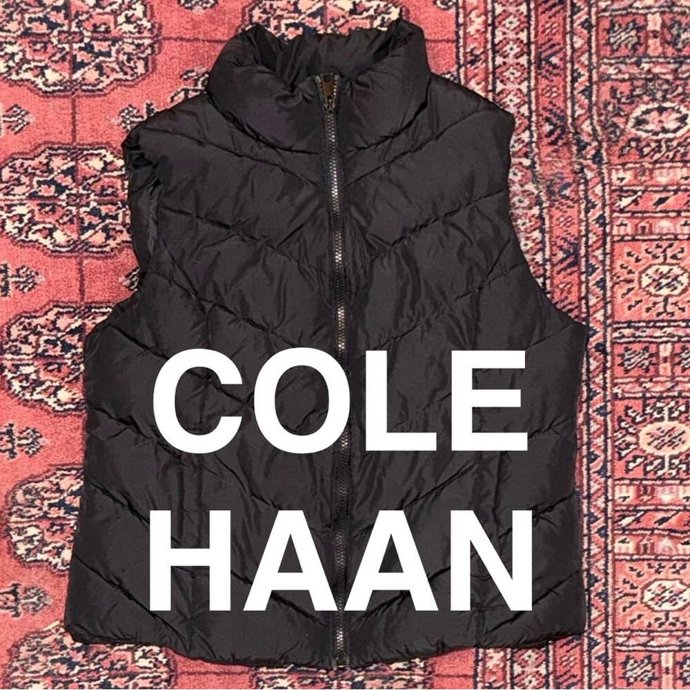 Cole Haan‎ Women's L Black Polyester Puffer Vest Soft, Light & Warm